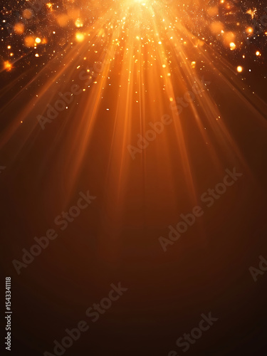 Glowing Abstract Orange Light Background with Sparkling Texture, Elegant Swirl Pattern, Dark Design Surface, and Modern Shiny Gradient Effect for Digital Art Use - AI