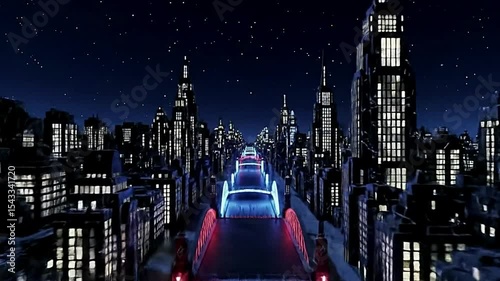 Art Deco Metropolis with Glimmering Gold and Neon