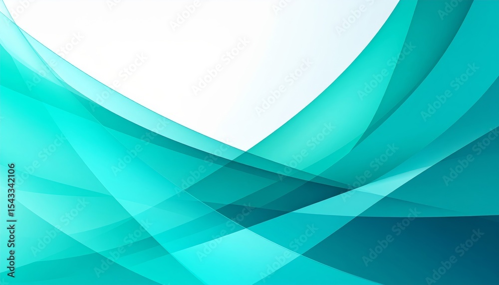 Obraz premium Abstract green shapes overlap, creating dynamic modern background