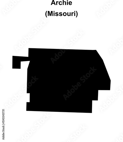 Archie (Missouri) blank outline map