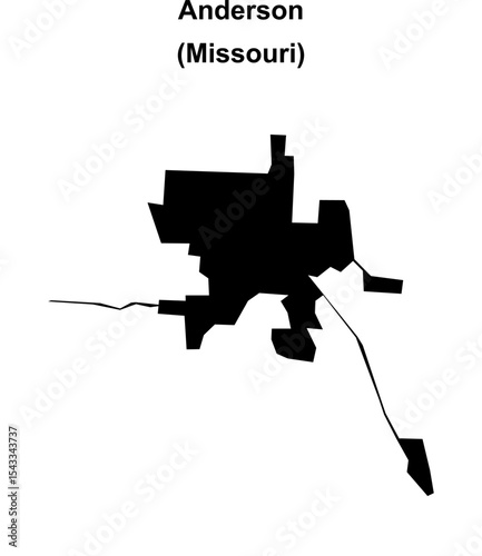 Anderson (Missouri) blank outline map