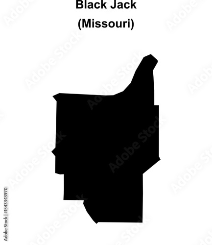 Black Jack (Missouri) blank outline map