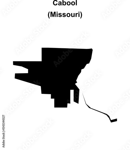 Cabool (Missouri) blank outline map