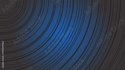 Modern blue abstract background, the look of stainless steel, circular lines on a blue background.vector illustration.