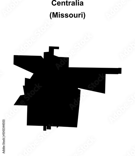 Centralia (Missouri) blank outline map
