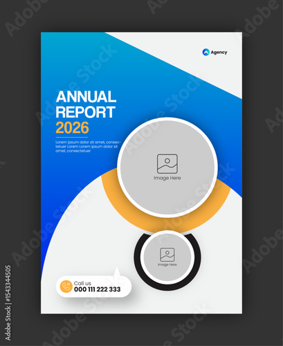 Brochure cover or annual report flyer for business agency