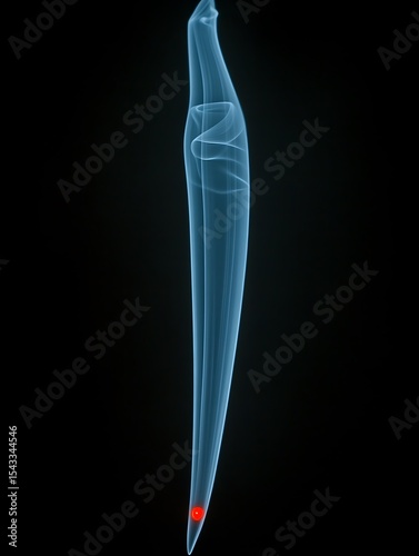 A graceful plume of smoke against a black background appears