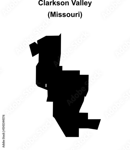Clarkson Valley (Missouri) blank outline map