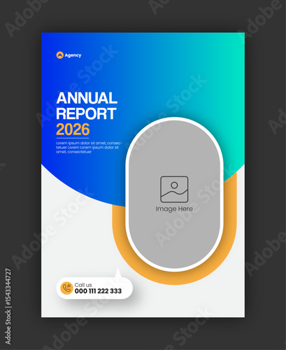 Brochure cover or annual report flyer for business agency