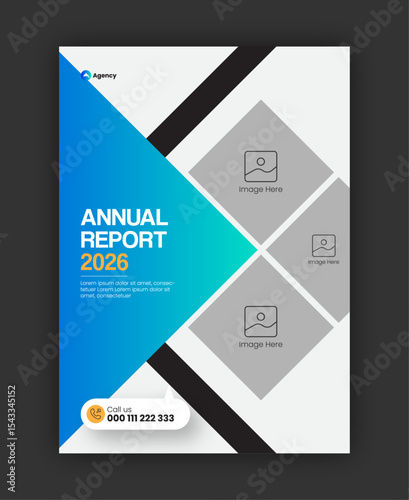Brochure cover or annual report flyer for business agency