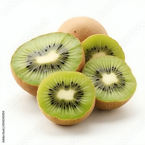 kiwi fruit on white background