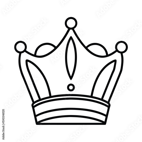 royal crown cap line art