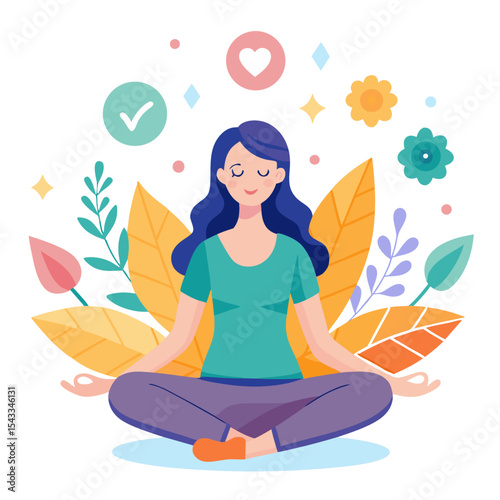 yoga woman in lotus position