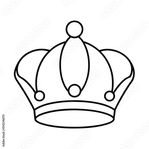 royal crown cap line art