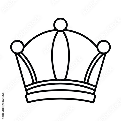 royal crown cap line art