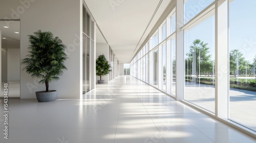 A high-performance office building with operable facades allowing natural cross-ventilation and a direct connection to outdoor green spaces, optimizing indoor air quality and thermal comfort.