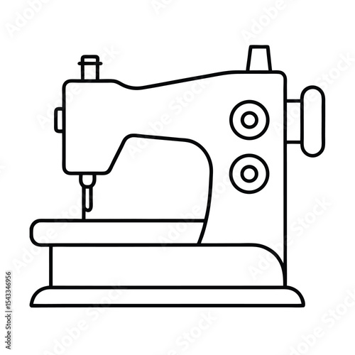 thread cutting machine outline line art