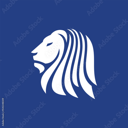 simple lion head logo design