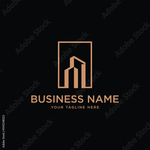 square building real estate logo