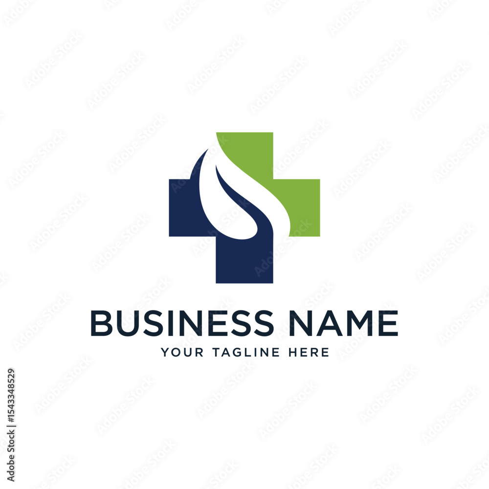 Fototapeta premium cross medical healthcare logo template