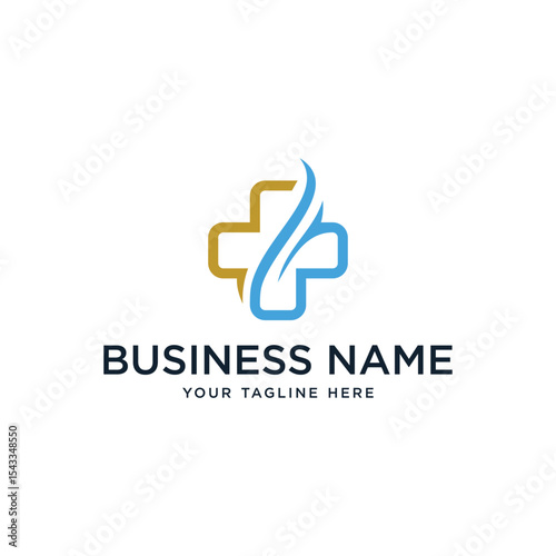 line cross medical logo symbol