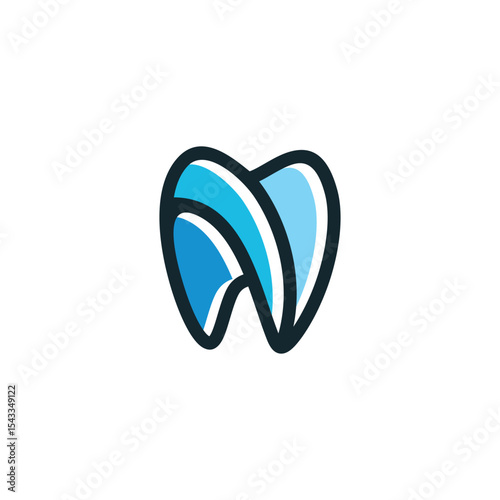 simple tooth dental logo template