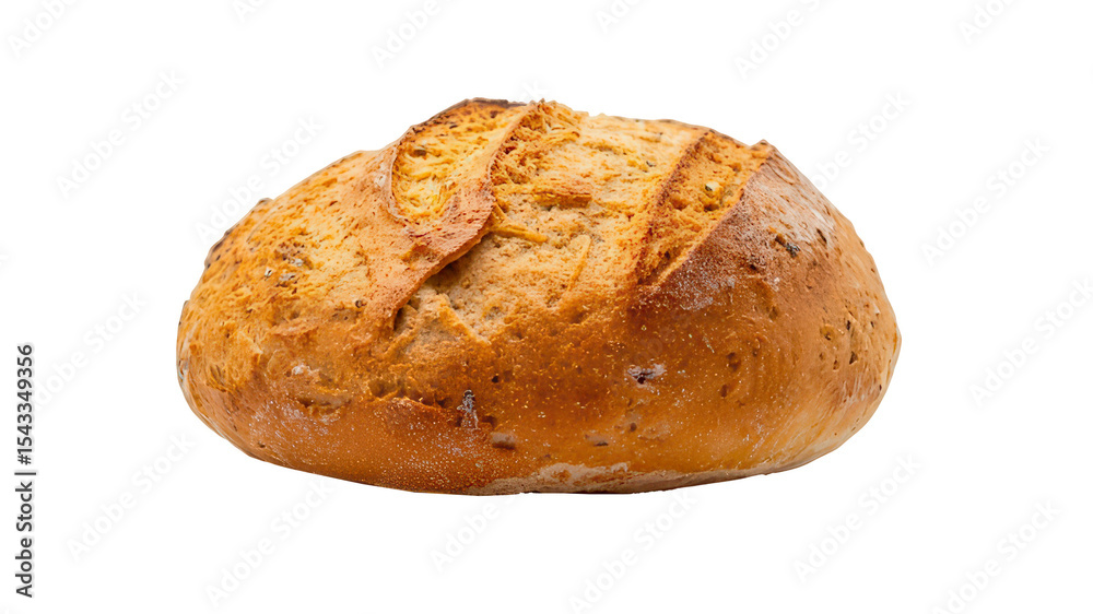 Loaf of Seeded Bread on a Black Background. The image is of a golden-brown loaf of bread covered with seeds, isolated against a black background. The bread has a slightly rough texture Loaf of Seeded Bread on a Black Background. The image is of a golden-brown loaf of bread covered with seeds, isolated against a black background. The bread has a slightly rough texture