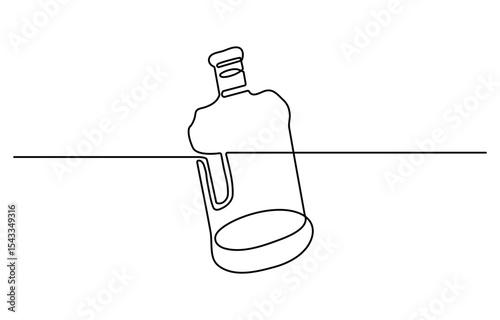 Car Engine Oil, Fuel can continuous one line drawing. Gallon Of Milk Icon, Big Plastic Bottle ,Gallon continuous one line drawing vector illustration, continuous line of oil jerry cans.