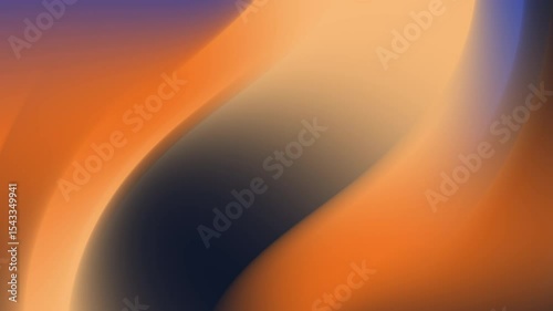 Smooth Blue Orange Gradient Curve Motion Background Seamless Loop