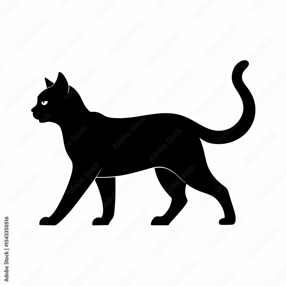 Fototapeta premium black cat silhouette