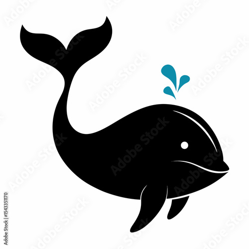 vector illustration of a whale