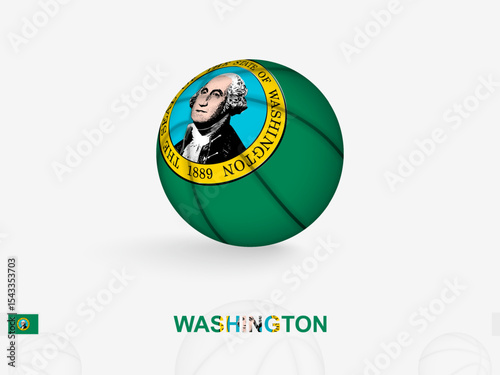 Washington Basketball Concept with National Flag Design.
