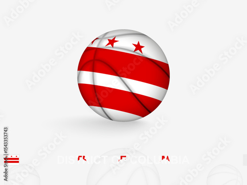 District of Columbia Basketball Concept with National Flag Design.