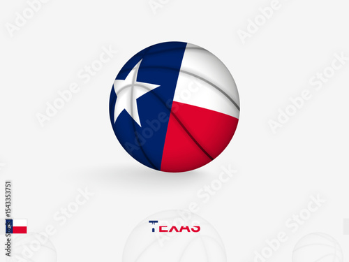 Texas Basketball Concept with National Flag Design.
