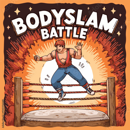 High-Impact WWE Fight Poster – Intense Wrestling Action Featuring Powerful Fighters, Dramatic Moments, and Electrifying Battle Scenes for Sports Events and Promotions

