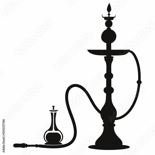 hookah isolated on white