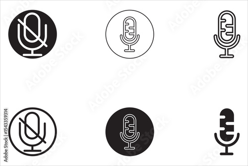 Microphone icon vector set. audio illustration sign collection. mic symbol.