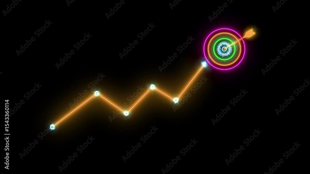 Target and goal business concept. A modern business concept showcasing the relationship between targets and goals. Represents strategic planning, business objectives, achievement, focus, success, 