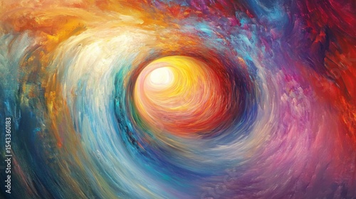 Colorful Swirling Light Tunnel