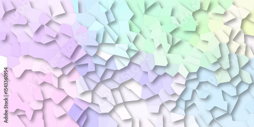 Beautiful multicolor crystallized polygon background. abstract light colorful stone tile pattern with shadow. modern wallpaper, trendy simple minimal geometric background abstract mosaic backdrop