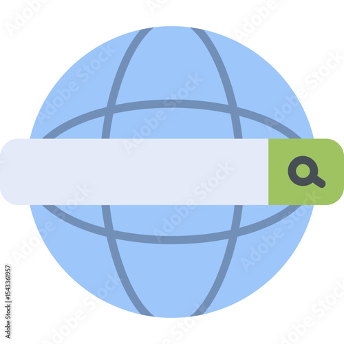 Web Search Engine Vector Icon Design