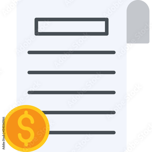 Paycheck Vector Icon Design