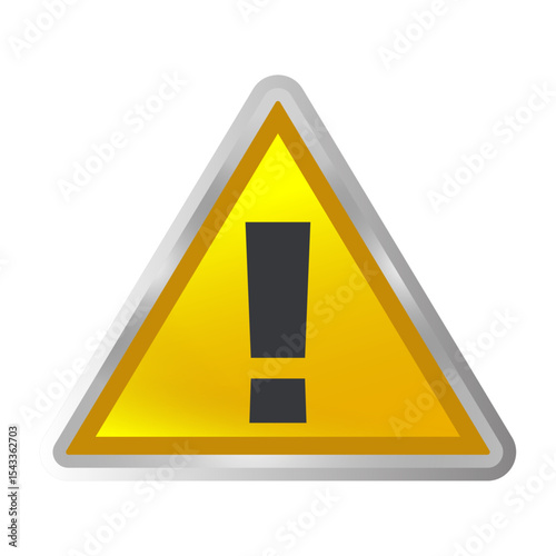 Warning Alert Icon – Exclamation Mark in Triangle Symbol. UI/UX, web development, and graphic projects. Vector illustration concept.