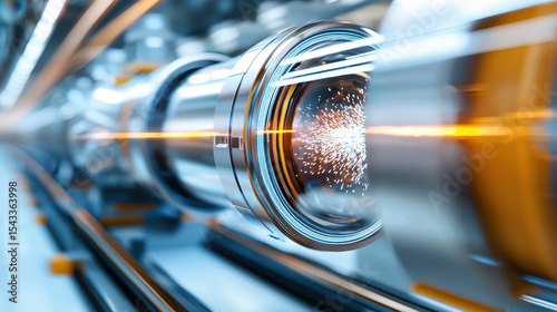 Futuristic technology showcasing high speed train engine with dynamic sparks and motion blur, evoking excitement