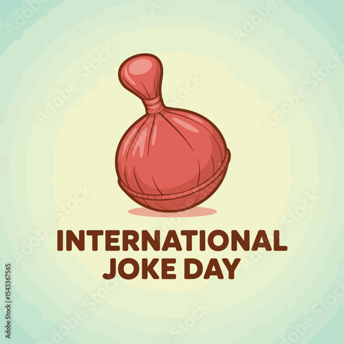 International Joke Day Humor Celebration Icon Illustration