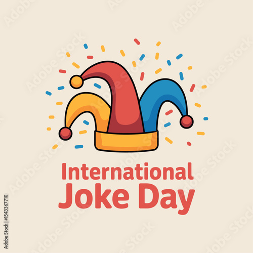 International Joke Day Jester Hat Humor Celebration Poster
