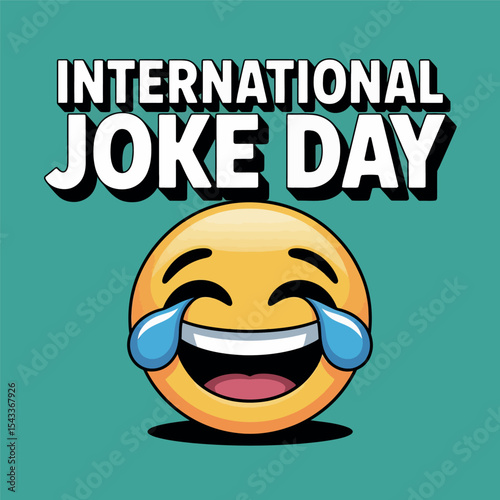 International Joke Day Funny Emoji Laugh Celebration Humor