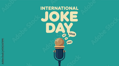 International Joke Day Microphone Standup Laugh Comedy Event