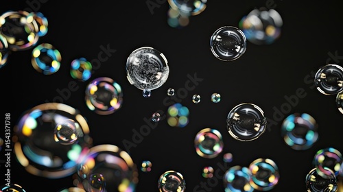 Bubbles on Gradient Background with Copy Space