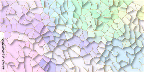 Beautiful multicolor crystallized polygon background. abstract light colorful stone tile pattern with shadow. modern wallpaper, trendy simple minimal geometric background abstract mosaic backdrop